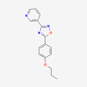 3-[5-(4-propoxyphenyl)-1,2,4-oxadiazol-3-yl]pyridine