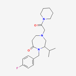 4-(4-fluorobenzyl)-3-isopropyl-1-[2-oxo-2-(1-piperidinyl)ethyl]-1,4-diazepan-5-one