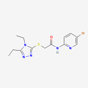 molecular formula C13H16BrN5OS B5262303 N-(5-bromo-2-pyridinyl)-2-[(4,5-diethyl-4H-1,2,4-triazol-3-yl)thio]acetamide 