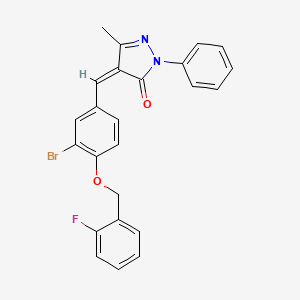 4-{3-bromo-4-[(2-fluorobenzyl)oxy]benzylidene}-5-methyl-2-phenyl-2,4-dihydro-3H-pyrazol-3-one