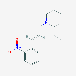 molecular formula C16H22N2O2 B5262328 2-ethyl-1-[3-(2-nitrophenyl)-2-propen-1-yl]piperidine 