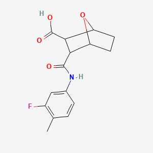 molecular formula C15H16FNO4 B5262332 3-{[(3-fluoro-4-methylphenyl)amino]carbonyl}-7-oxabicyclo[2.2.1]heptane-2-carboxylic acid 