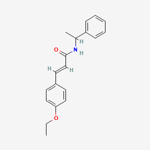 molecular formula C19H21NO2 B5262340 3-(4-ethoxyphenyl)-N-(1-phenylethyl)acrylamide 