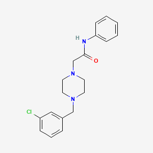 molecular formula C19H22ClN3O B5262363 2-[4-(3-chlorobenzyl)-1-piperazinyl]-N-phenylacetamide 