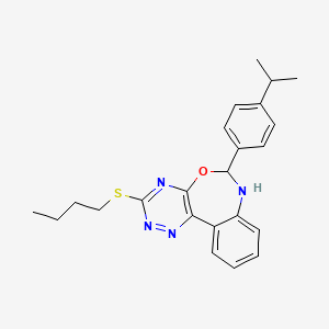 3-(butylthio)-6-(4-isopropylphenyl)-6,7-dihydro[1,2,4]triazino[5,6-d][3,1]benzoxazepine