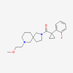 molecular formula C21H29FN2O2 B5262377 2-{[1-(2-fluorophenyl)cyclopropyl]carbonyl}-7-(2-methoxyethyl)-2,7-diazaspiro[4.5]decane 