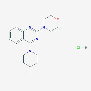 molecular formula C18H25ClN4O B5262396 4-(4-methyl-1-piperidinyl)-2-(4-morpholinyl)quinazoline hydrochloride 