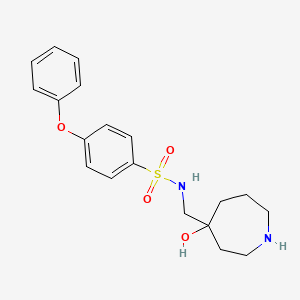 N-[(4-hydroxy-4-azepanyl)methyl]-4-phenoxybenzenesulfonamide hydrochloride