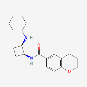 N-[(1S,2R)-2-(cyclohexylamino)cyclobutyl]-3,4-dihydro-2H-chromene-6-carboxamide