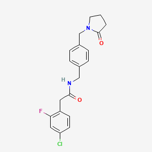 2-(4-chloro-2-fluorophenyl)-N-{4-[(2-oxo-1-pyrrolidinyl)methyl]benzyl}acetamide