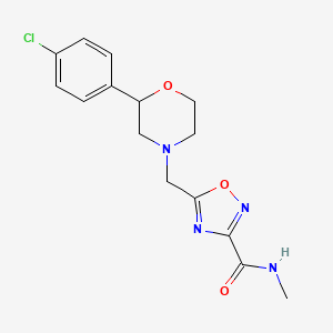 5-{[2-(4-chlorophenyl)morpholin-4-yl]methyl}-N-methyl-1,2,4-oxadiazole-3-carboxamide