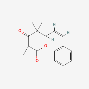 3,3,5,5-tetramethyl-6-(2-phenylvinyl)dihydro-2H-pyran-2,4(3H)-dione