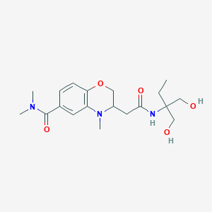 3-(2-{[1,1-bis(hydroxymethyl)propyl]amino}-2-oxoethyl)-N,N,4-trimethyl-3,4-dihydro-2H-1,4-benzoxazine-6-carboxamide