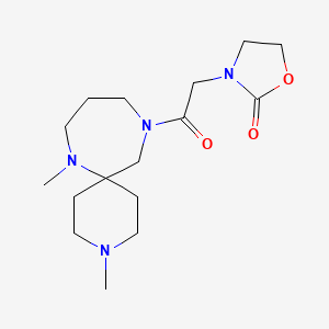 3-[2-(3,7-dimethyl-3,7,11-triazaspiro[5.6]dodec-11-yl)-2-oxoethyl]-1,3-oxazolidin-2-one