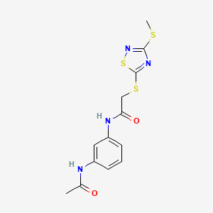 N-[3-(acetylamino)phenyl]-2-{[3-(methylthio)-1,2,4-thiadiazol-5-yl]thio}acetamide