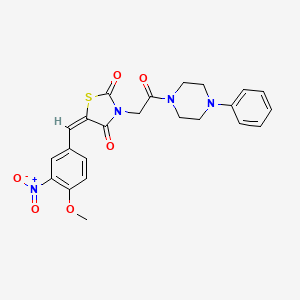 5-(4-methoxy-3-nitrobenzylidene)-3-[2-oxo-2-(4-phenyl-1-piperazinyl)ethyl]-1,3-thiazolidine-2,4-dione