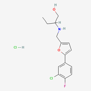 2-({[5-(3-chloro-4-fluorophenyl)-2-furyl]methyl}amino)-1-butanol hydrochloride