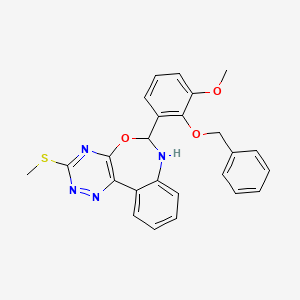 6-[2-(benzyloxy)-3-methoxyphenyl]-3-(methylthio)-6,7-dihydro[1,2,4]triazino[5,6-d][3,1]benzoxazepine