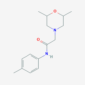 2-(2,6-dimethylmorpholin-4-yl)-N-(4-methylphenyl)acetamide