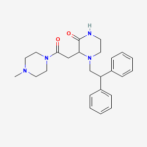 4-(2,2-diphenylethyl)-3-[2-(4-methyl-1-piperazinyl)-2-oxoethyl]-2-piperazinone