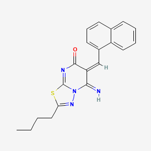 molecular formula C20H18N4OS B5262603 2-butyl-5-imino-6-(1-naphthylmethylene)-5,6-dihydro-7H-[1,3,4]thiadiazolo[3,2-a]pyrimidin-7-one 