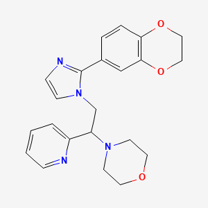 4-{2-[2-(2,3-dihydro-1,4-benzodioxin-6-yl)-1H-imidazol-1-yl]-1-pyridin-2-ylethyl}morpholine