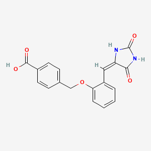 4-({2-[(2,5-dioxo-4-imidazolidinylidene)methyl]phenoxy}methyl)benzoic acid