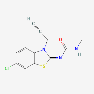 molecular formula C12H10ClN3OS B5262641 N-[6-chloro-3-(2-propyn-1-yl)-1,3-benzothiazol-2(3H)-ylidene]-N'-methylurea 