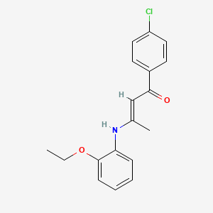 1-(4-chlorophenyl)-3-[(2-ethoxyphenyl)amino]-2-buten-1-one