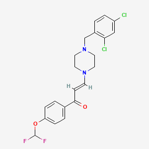 3-[4-(2,4-dichlorobenzyl)-1-piperazinyl]-1-[4-(difluoromethoxy)phenyl]-2-propen-1-one