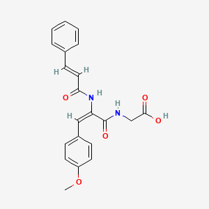 molecular formula C21H20N2O5 B5262680 N-[2-(cinnamoylamino)-3-(4-methoxyphenyl)acryloyl]glycine 