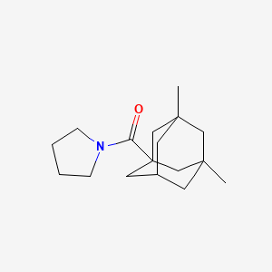 molecular formula C17H27NO B5262691 1-[(3,5-dimethyl-1-adamantyl)carbonyl]pyrrolidine 