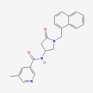 molecular formula C22H21N3O2 B5262702 5-methyl-N-[1-(1-naphthylmethyl)-5-oxopyrrolidin-3-yl]nicotinamide 