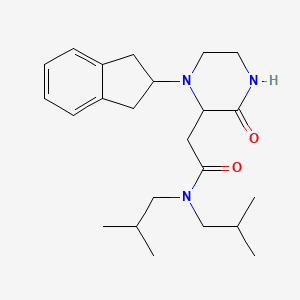 2-[1-(2,3-dihydro-1H-inden-2-yl)-3-oxo-2-piperazinyl]-N,N-diisobutylacetamide