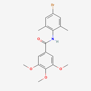 molecular formula C18H20BrNO4 B5262745 N-(4-bromo-2,6-dimethylphenyl)-3,4,5-trimethoxybenzamide 