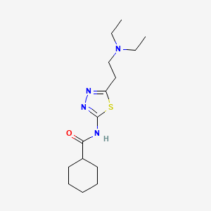 N-{5-[2-(diethylamino)ethyl]-1,3,4-thiadiazol-2-yl}cyclohexanecarboxamide