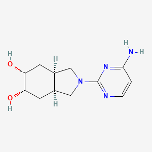 molecular formula C12H18N4O2 B5262766 (3aR*,5R*,6S*,7aS*)-2-(4-amino-2-pyrimidinyl)octahydro-1H-isoindole-5,6-diol 