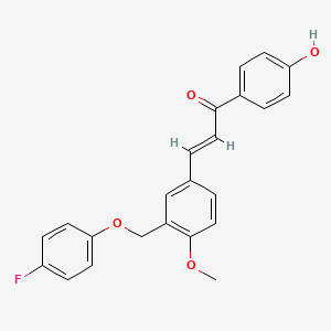 molecular formula C23H19FO4 B5262778 3-{3-[(4-fluorophenoxy)methyl]-4-methoxyphenyl}-1-(4-hydroxyphenyl)-2-propen-1-one 