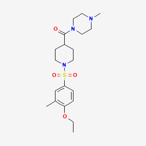 1-({1-[(4-ethoxy-3-methylphenyl)sulfonyl]-4-piperidinyl}carbonyl)-4-methylpiperazine