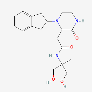 2-[1-(2,3-dihydro-1H-inden-2-yl)-3-oxo-2-piperazinyl]-N-[2-hydroxy-1-(hydroxymethyl)-1-methylethyl]acetamide