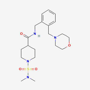 molecular formula C20H32N4O4S B5262865 1-[(dimethylamino)sulfonyl]-N-[2-(4-morpholinylmethyl)benzyl]-4-piperidinecarboxamide 