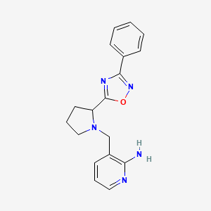 3-{[2-(3-phenyl-1,2,4-oxadiazol-5-yl)-1-pyrrolidinyl]methyl}-2-pyridinamine