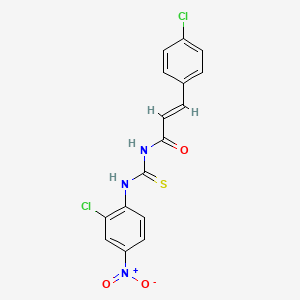 N-{[(2-chloro-4-nitrophenyl)amino]carbonothioyl}-3-(4-chlorophenyl)acrylamide