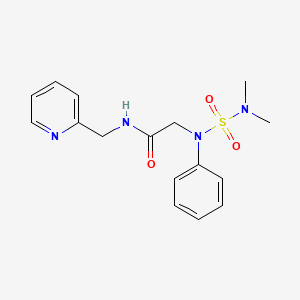 2-[(DIMETHYLSULFAMOYL)(PHENYL)AMINO]-N-[(PYRIDIN-2-YL)METHYL]ACETAMIDE