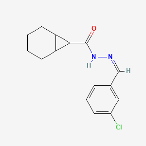 molecular formula C15H17ClN2O B5262947 N'-(3-chlorobenzylidene)bicyclo[4.1.0]heptane-7-carbohydrazide 