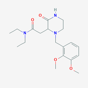 2-[1-(2,3-dimethoxybenzyl)-3-oxo-2-piperazinyl]-N,N-diethylacetamide