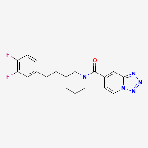 molecular formula C19H19F2N5O B5262957 7-({3-[2-(3,4-difluorophenyl)ethyl]-1-piperidinyl}carbonyl)tetrazolo[1,5-a]pyridine 