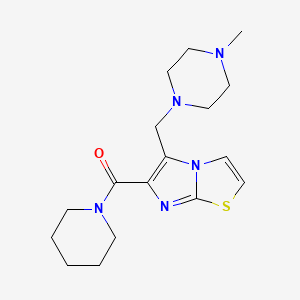 5-[(4-methylpiperazin-1-yl)methyl]-6-(piperidin-1-ylcarbonyl)imidazo[2,1-b][1,3]thiazole