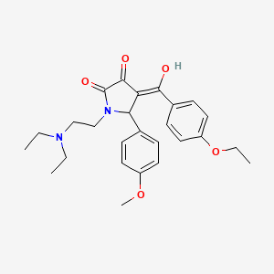 1-[2-(diethylamino)ethyl]-4-(4-ethoxybenzoyl)-3-hydroxy-5-(4-methoxyphenyl)-1,5-dihydro-2H-pyrrol-2-one