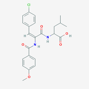 N-{3-(4-chlorophenyl)-2-[(4-methoxybenzoyl)amino]acryloyl}leucine